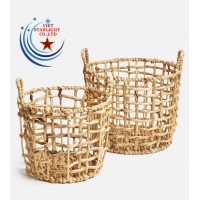 SET OF WATER HYACINTH BASKET